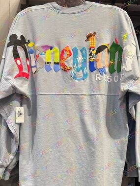 Disneyland Disney Characters Spirit Jersey Light Blue NWT